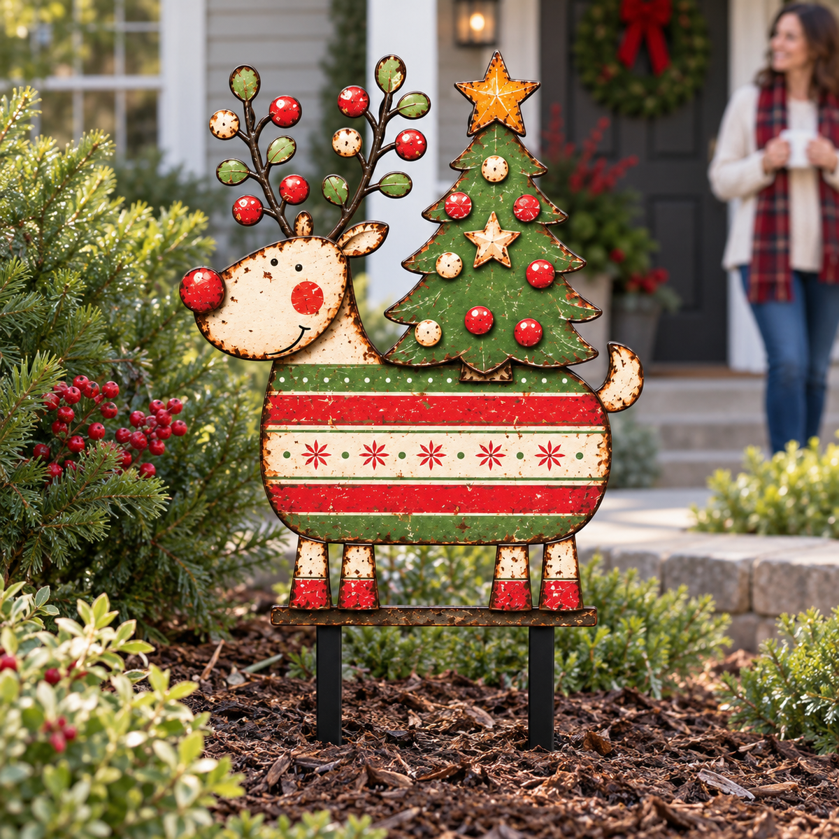 Christmas Reindeer Garden Stake 8