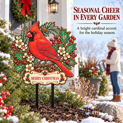 Christmas Cardinal Garden Stake 8