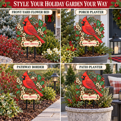 Christmas Cardinal Garden Stake 9