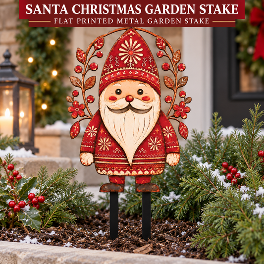 Santa Garden Stake 1