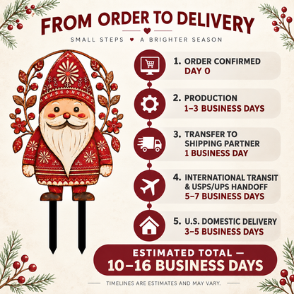 Santa Garden Stake 4