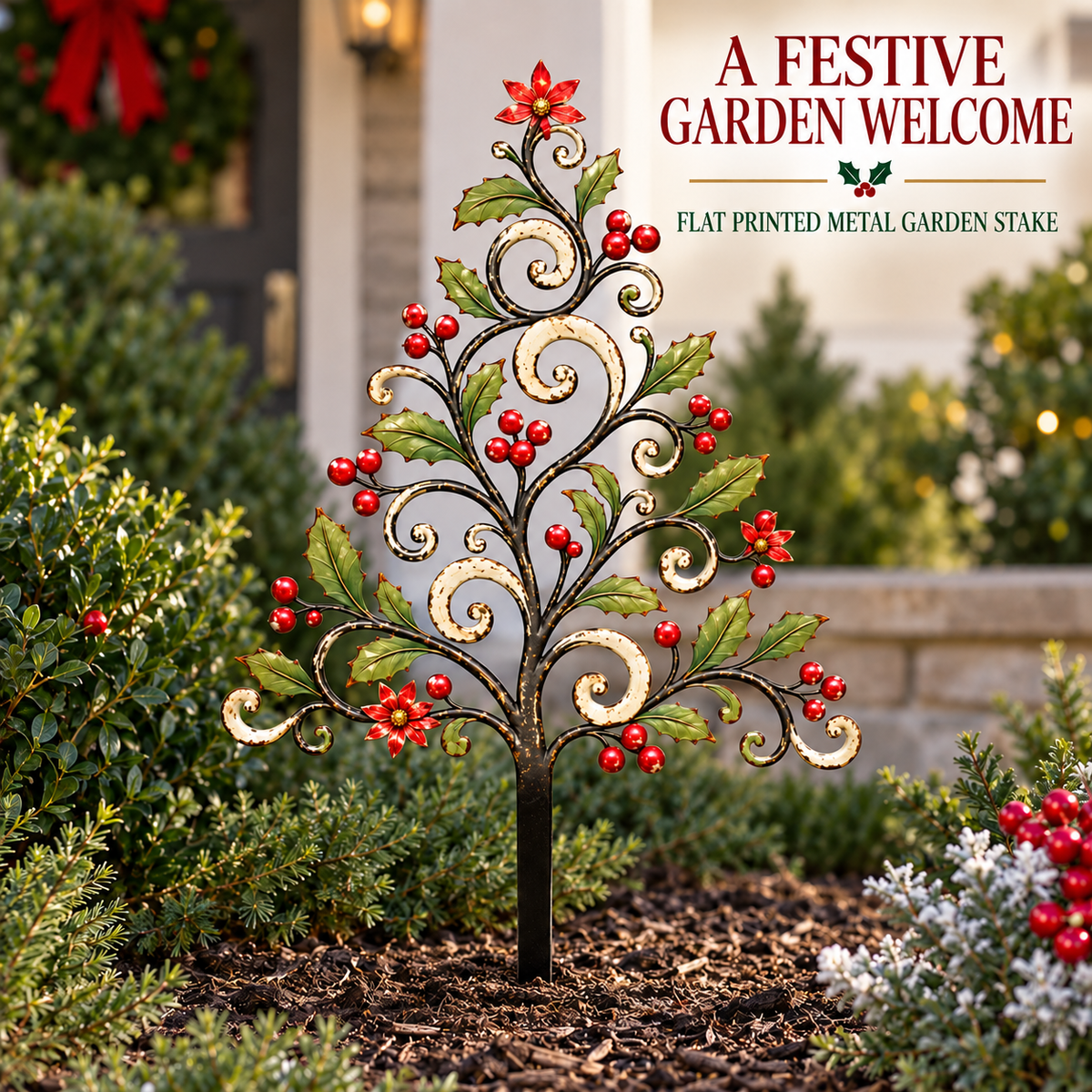 Christmas Metal Garden Stake 1