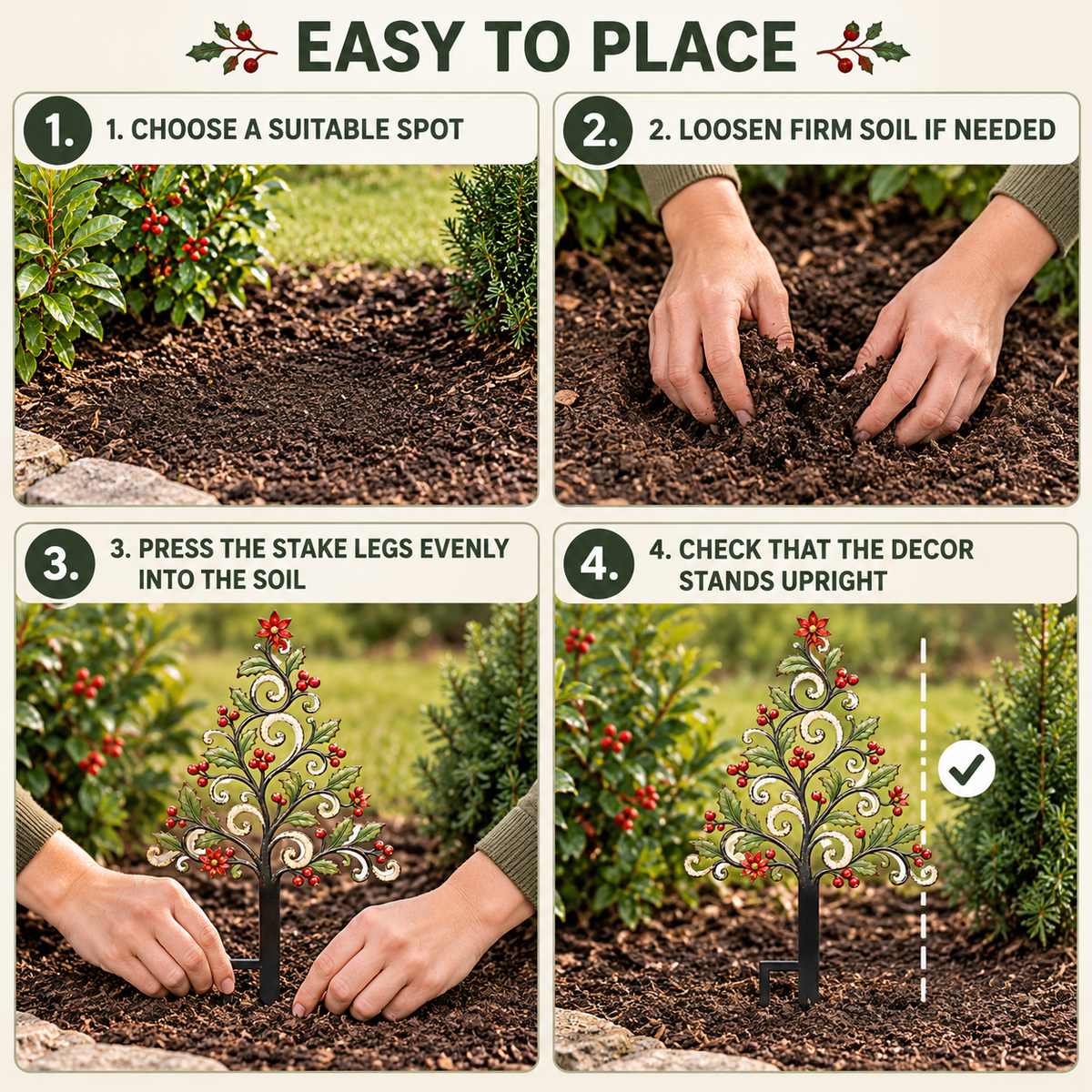 Christmas Metal Garden Stake 4