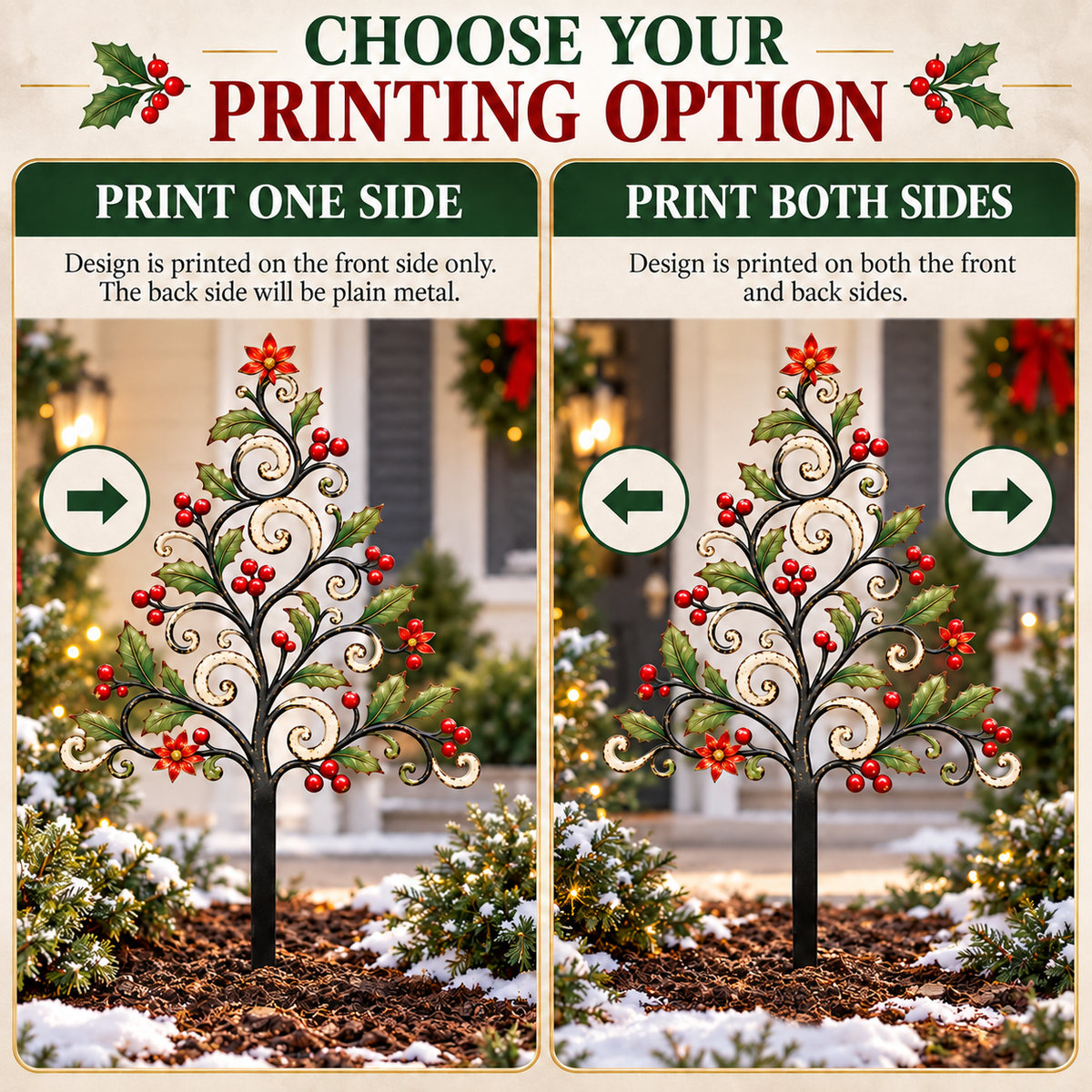 Christmas Metal Garden Stake 12