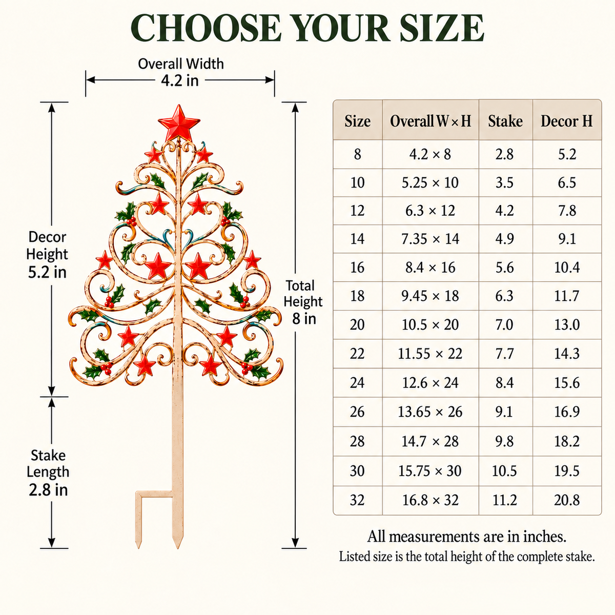 Christmas Tree Garden Stake 3