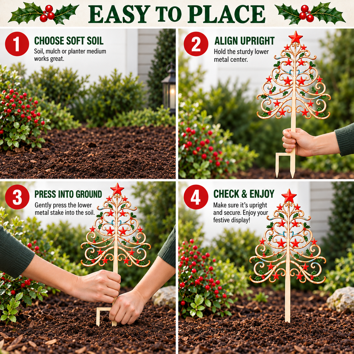 Christmas Tree Garden Stake 4