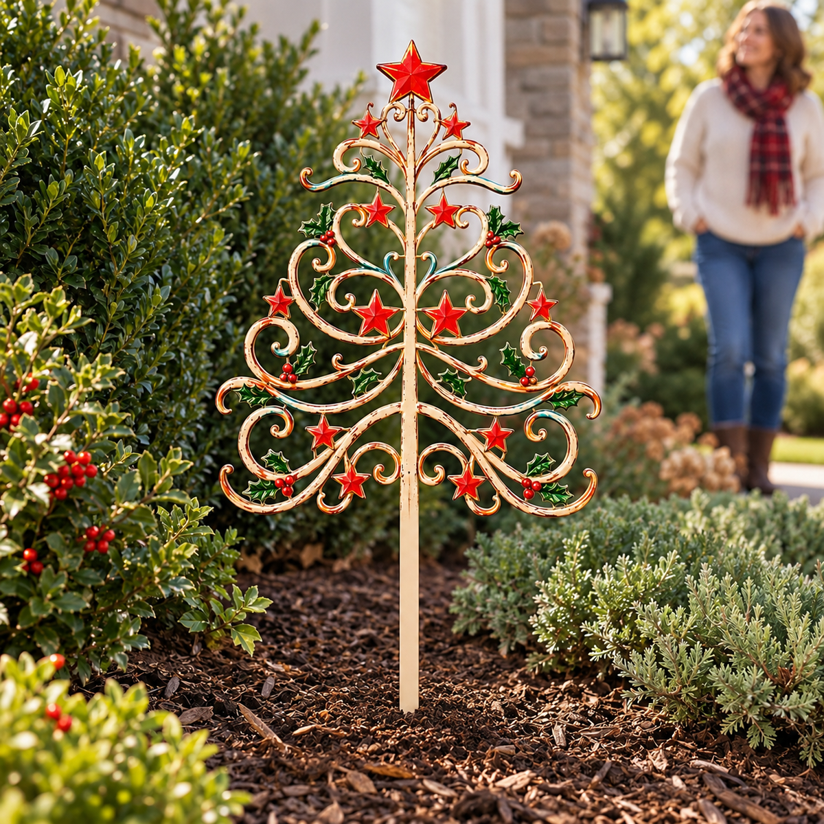 Christmas Tree Garden Stake 6
