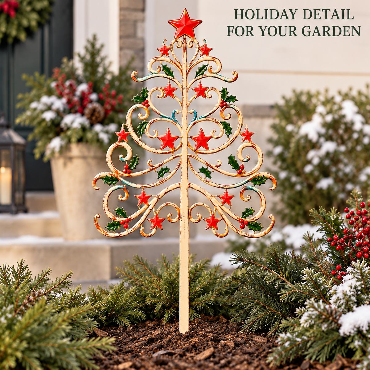 Christmas Tree Garden Stake 8