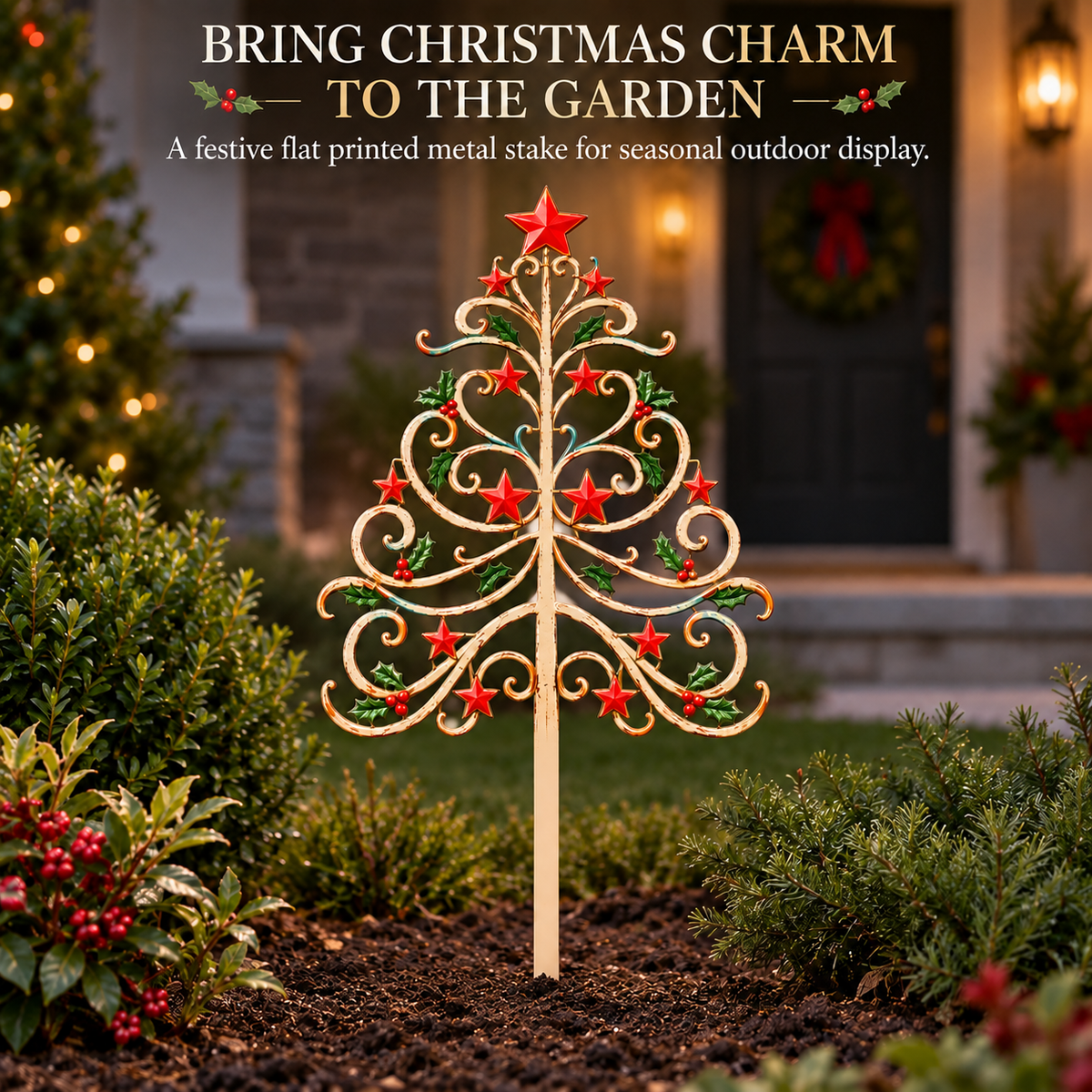 Christmas Tree Garden Stake 11