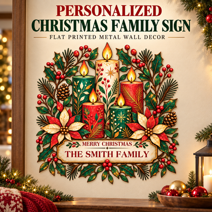 Personalized Christmas Family Sign 1