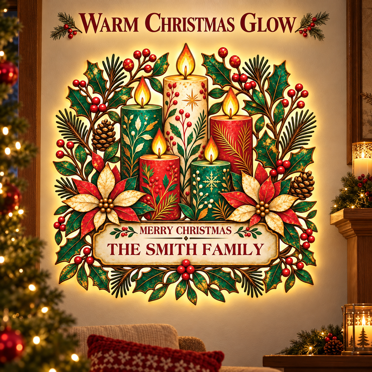 Personalized Christmas Family Sign 4