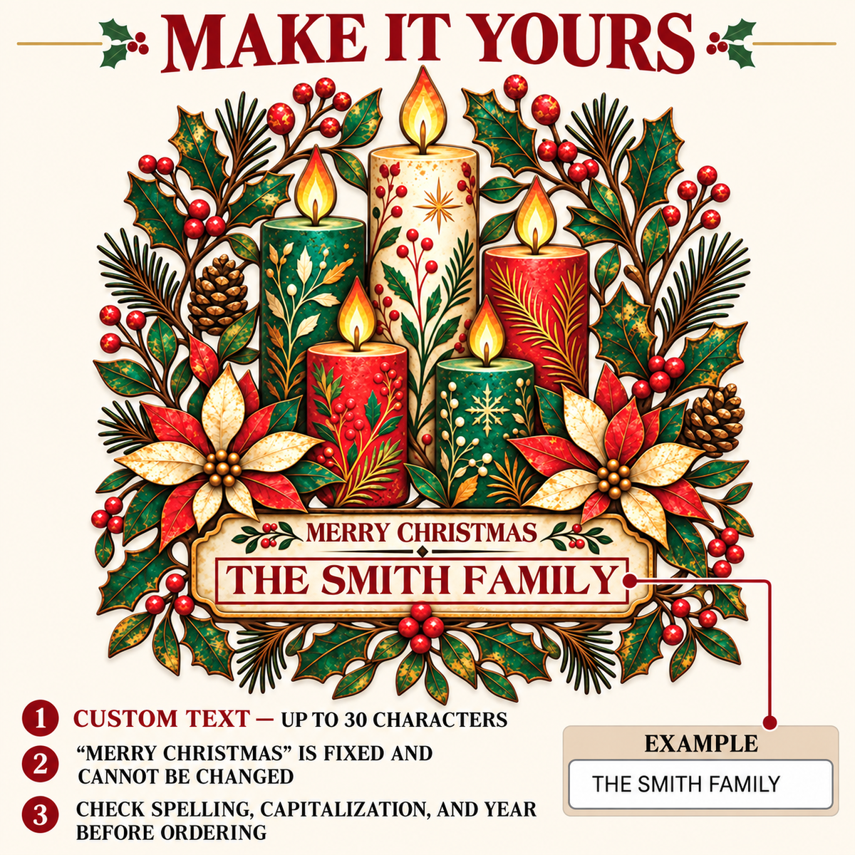 Personalized Christmas Family Sign 10