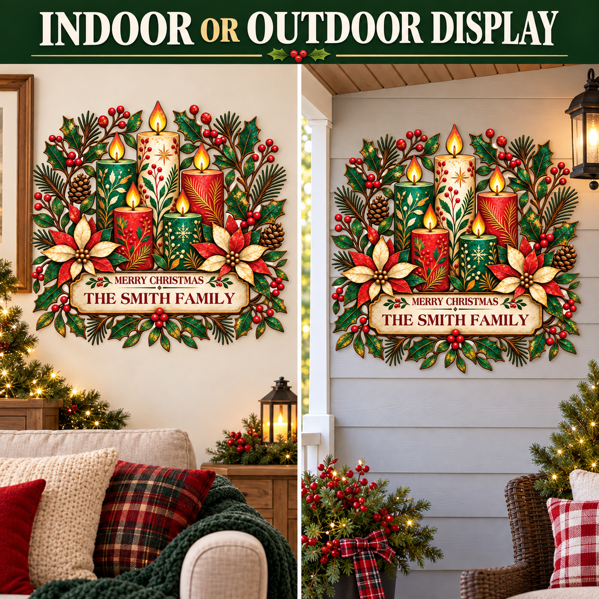 Personalized Christmas Family Sign 12
