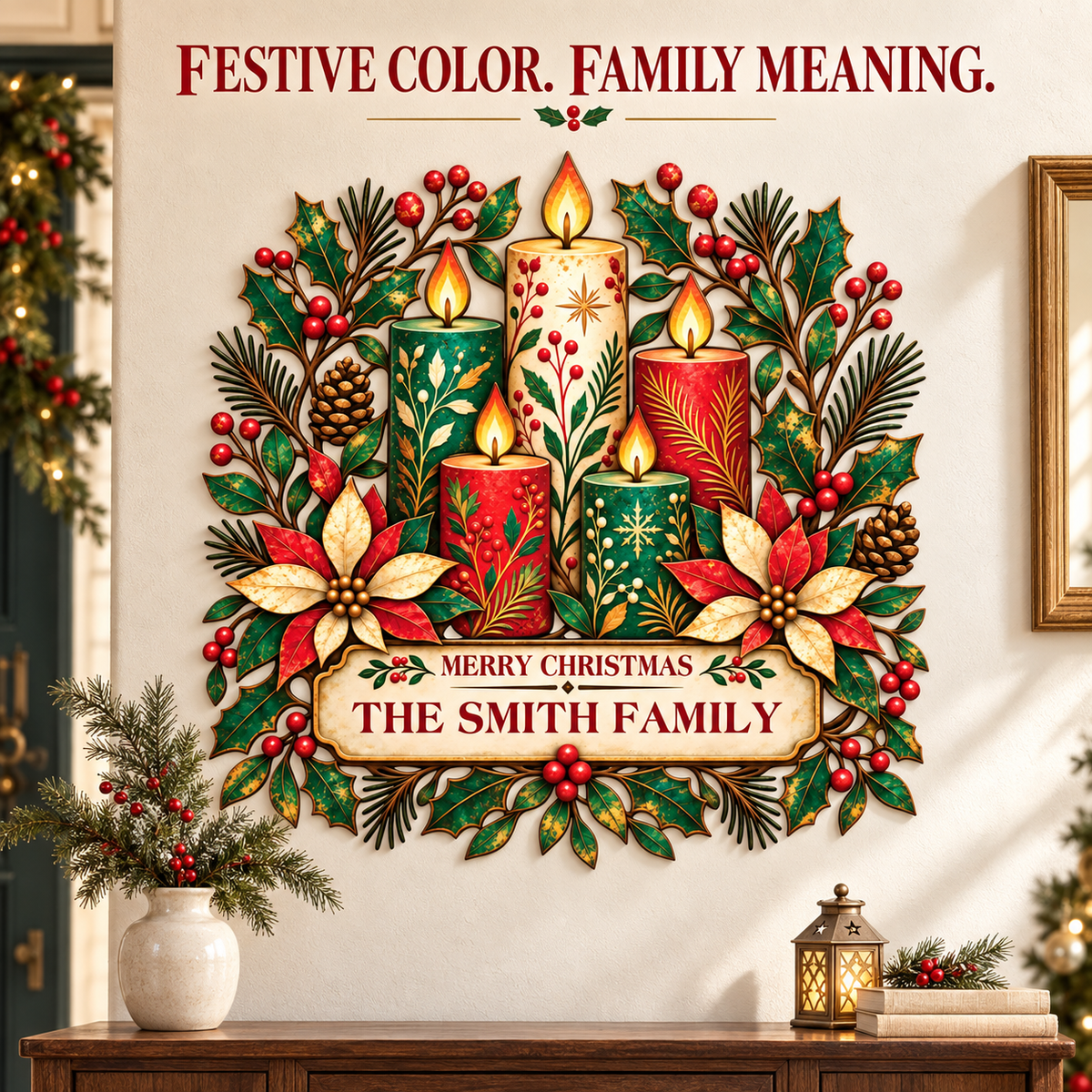 Personalized Christmas Family Sign 14
