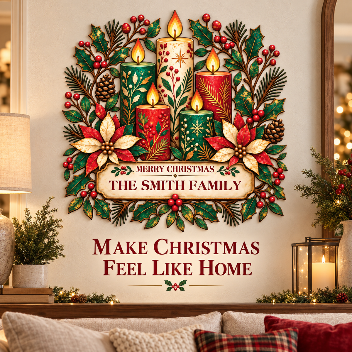 Personalized Christmas Family Sign 16