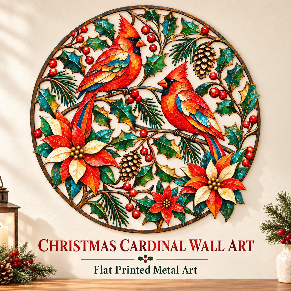 Christmas Cardinal Wall Art 1