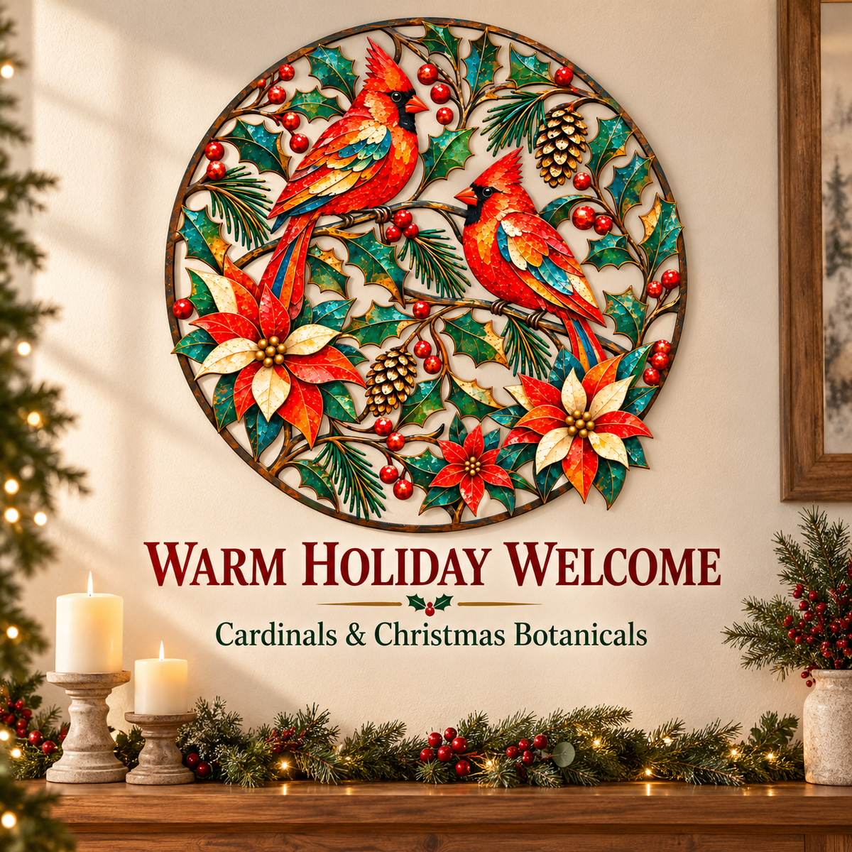 Christmas Cardinal Wall Art 2