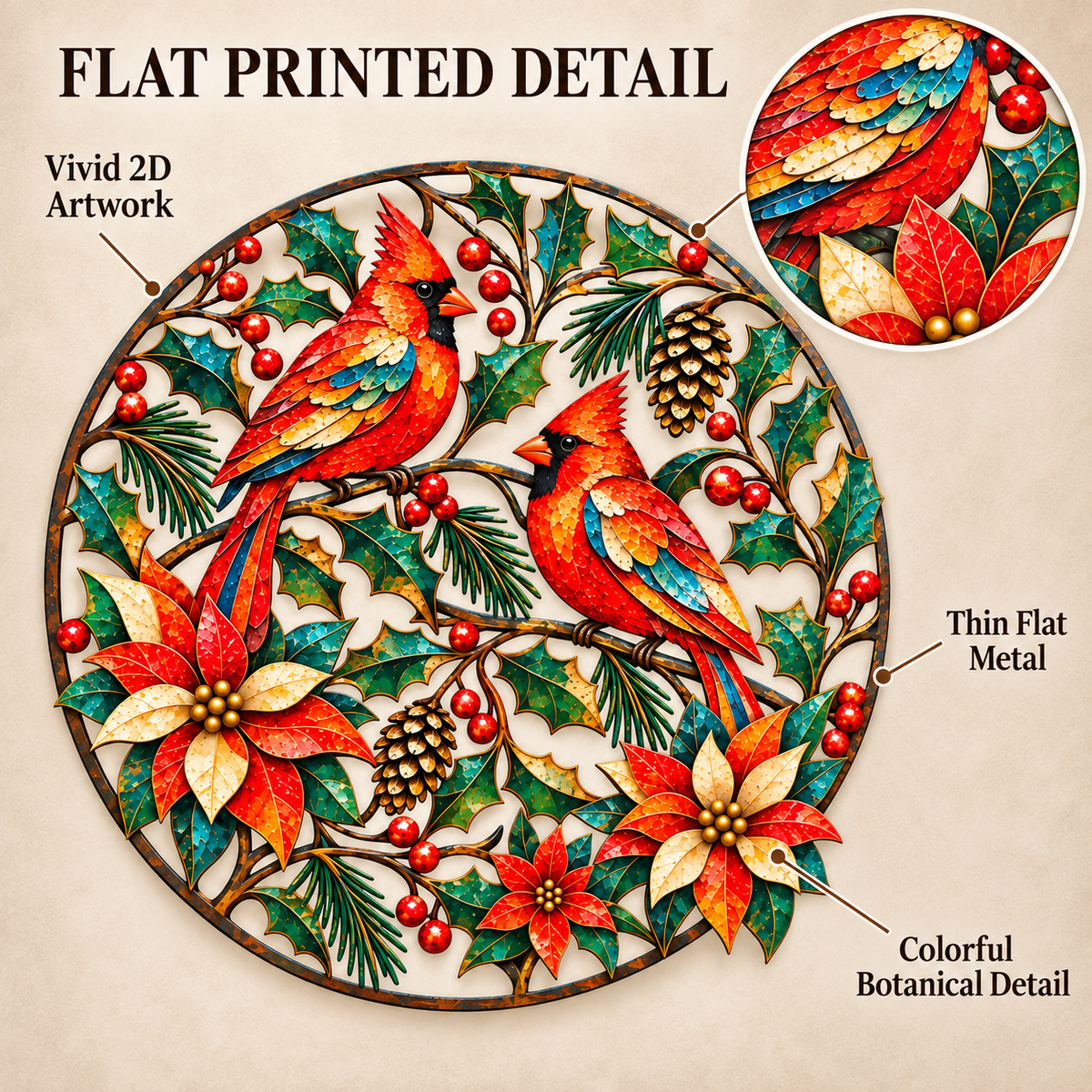 Christmas Cardinal Wall Art 3