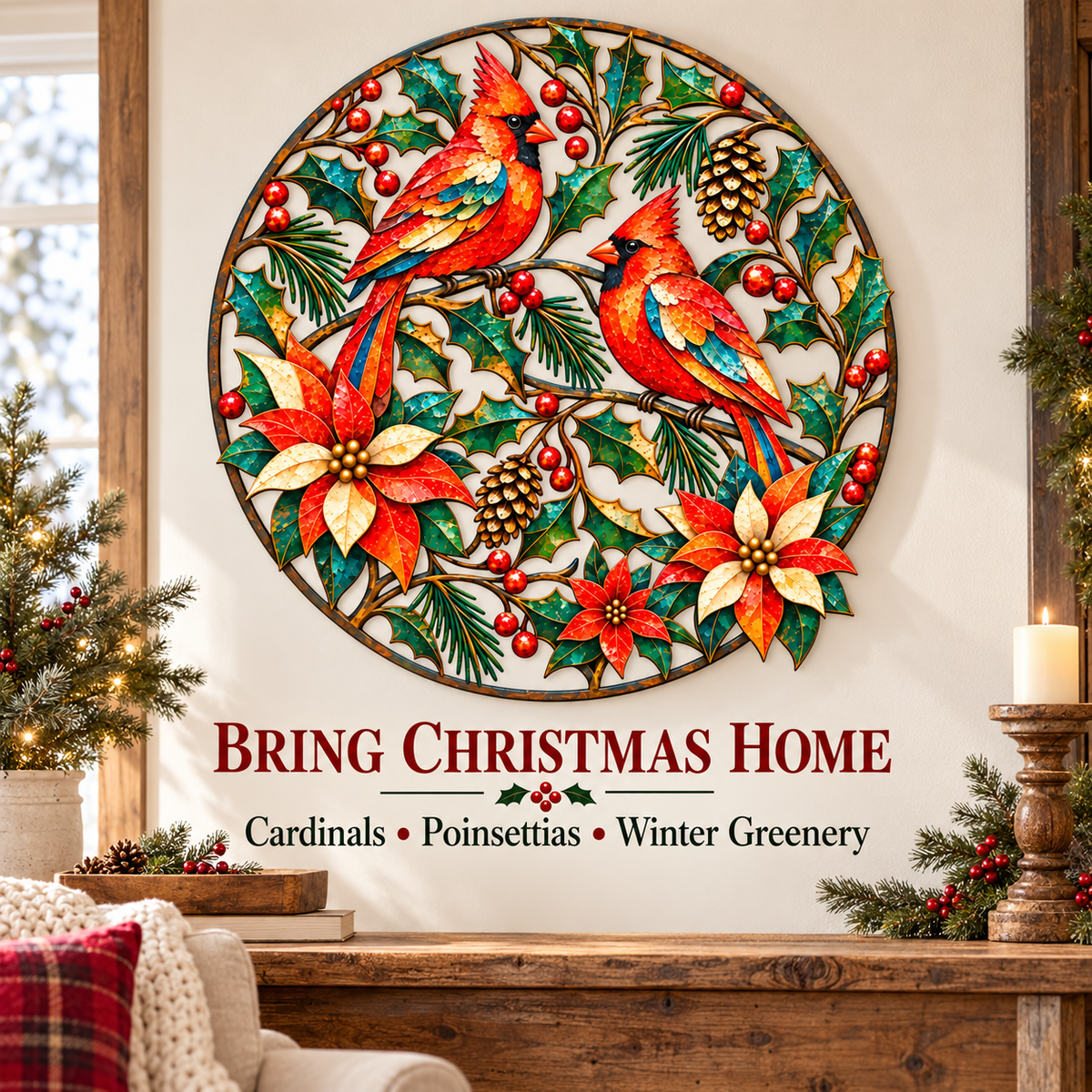 Christmas Cardinal Wall Art 10