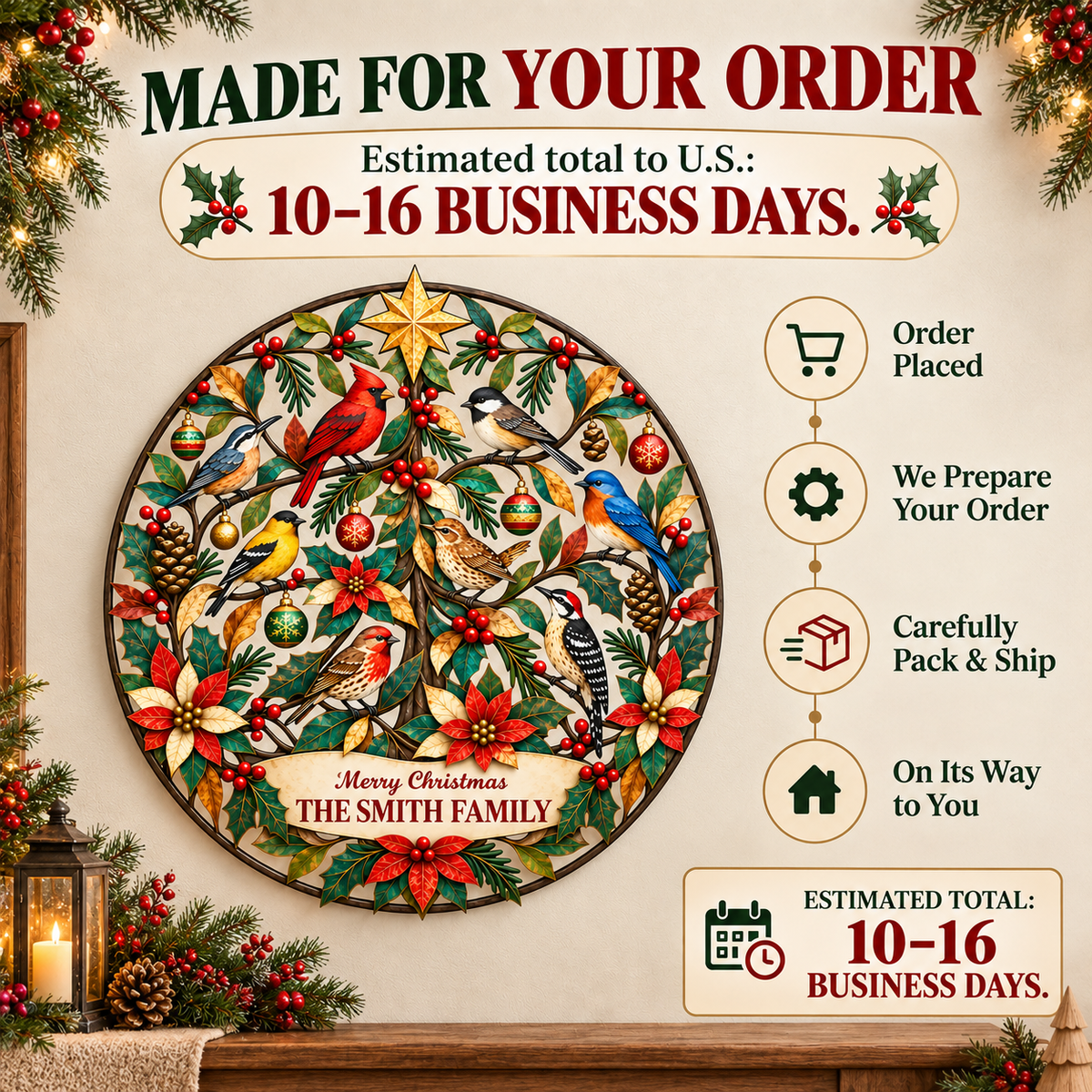 Personalized Christmas Wall Art 4