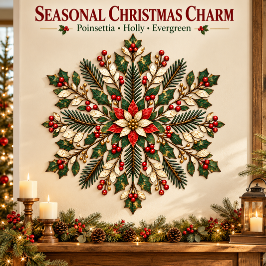 Christmas Snowflake Wall Art - Lifestyle Scene