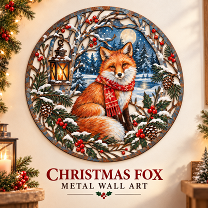 Christmas Fox Wall Art 1