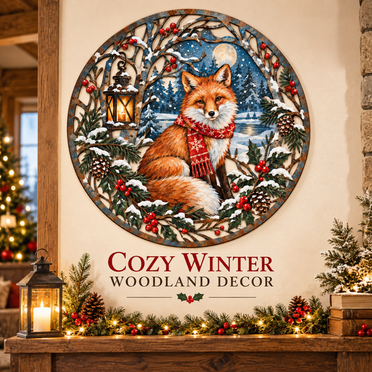 Christmas Fox Wall Art 2
