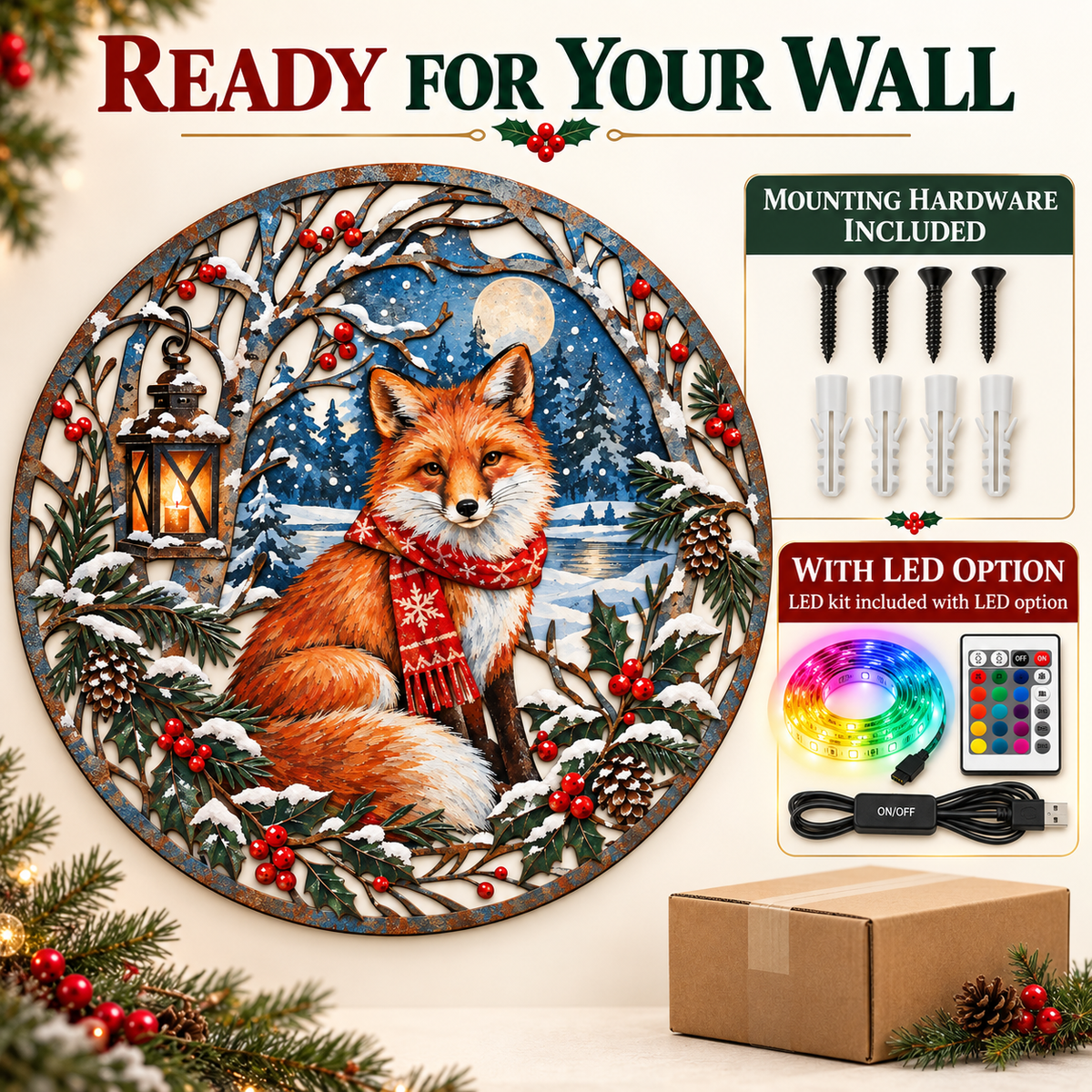 Christmas Fox Wall Art 5