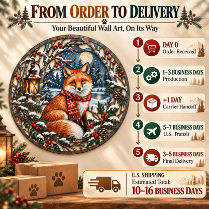 Christmas Fox Wall Art 6