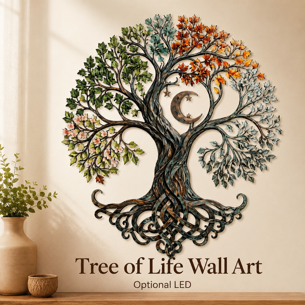 Hero Thumbnail - Tree of Life Metal Wall Art Celtic Four Seasons Tree