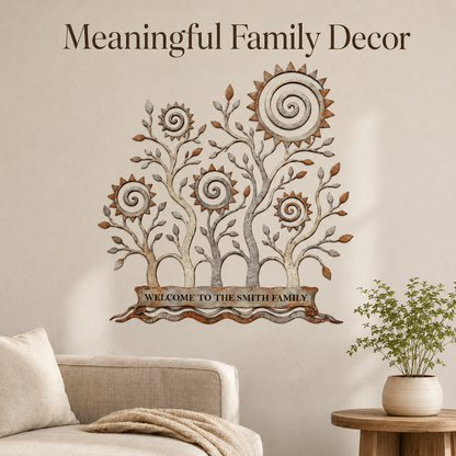 Secondary Lifestyle - Custom Family Tree Metal Wall Art Decor Personalized Family Name