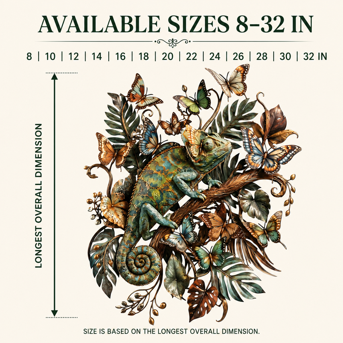 png - Chameleon Metal Wall Art Tropical Reptile Wall Decor Colorful Jungle