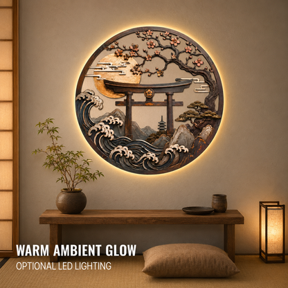 LED Lifestyle — Torii Gate Metal Wall Art Japanese Wall Art Zen Wall