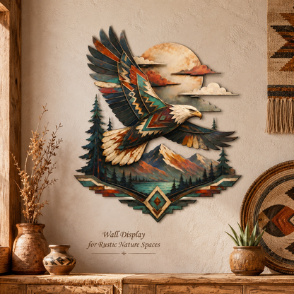 Placement Decor - Bald Eagle Metal Wall Art Wildlife Wall Decor Southwestern Eagle
