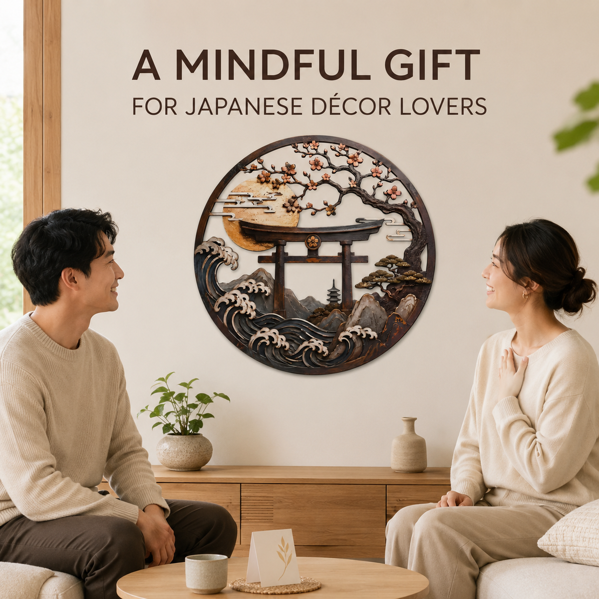 Gift Moment — Torii Gate Metal Wall Art Japanese Wall Art Zen Wall