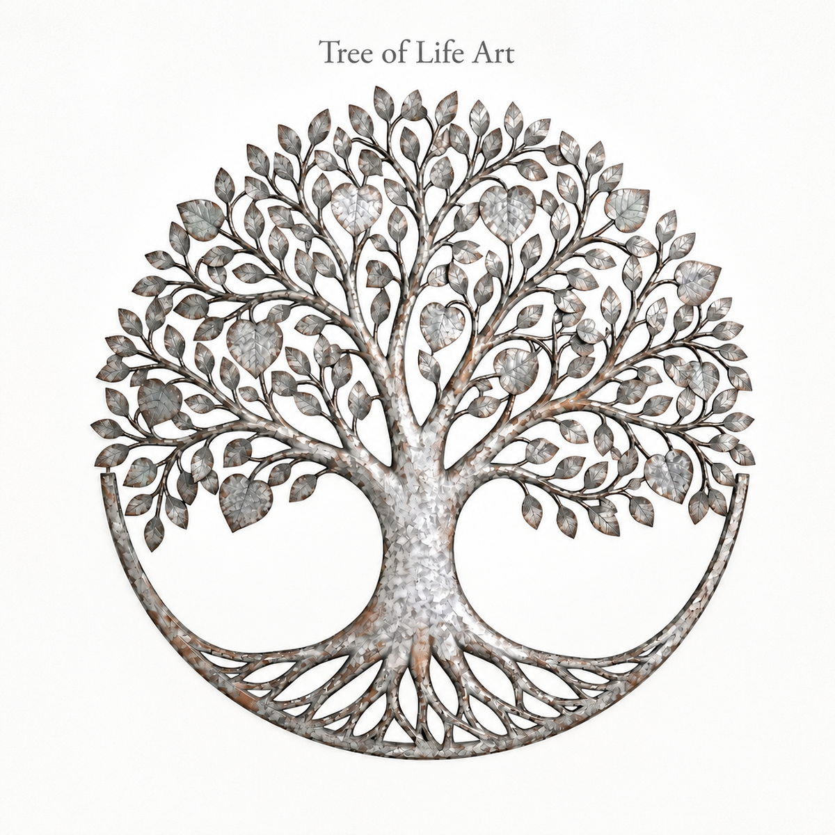 Main_02_01 - Tree of Life Metal Wall Art Heart Leaf Family Tree