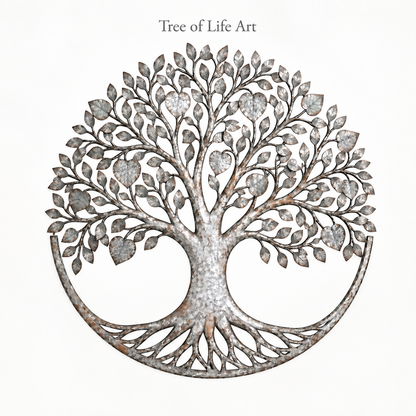 Main_02_01 - Tree of Life Metal Wall Art Heart Leaf Family Tree