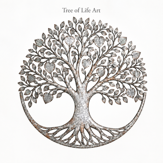 Main_02_01 - Tree of Life Metal Wall Art Heart Leaf Family Tree