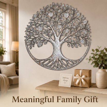 Main_06 - Tree of Life Metal Wall Art Heart Leaf Family Tree