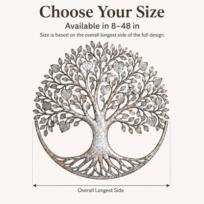 Main_08 - Tree of Life Metal Wall Art Heart Leaf Family Tree