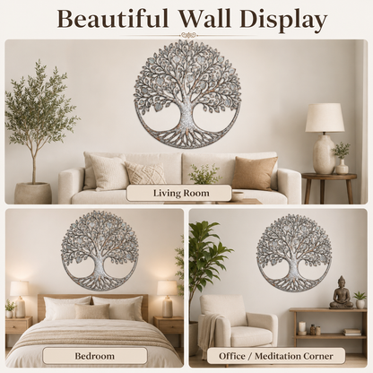 Main_09 - Tree of Life Metal Wall Art Heart Leaf Family Tree
