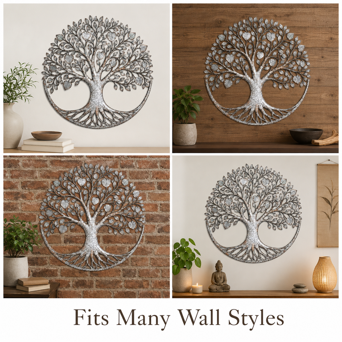 Main_11 - Tree of Life Metal Wall Art Heart Leaf Family Tree