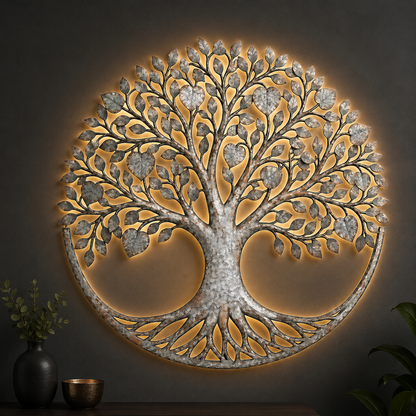 Main_12 - Tree of Life Metal Wall Art Heart Leaf Family Tree