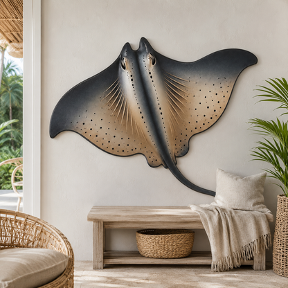 main 1 - Manta Ray Metal Wall Art Decor Manta Ray Wall Art