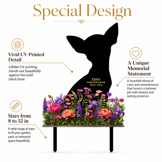 Custom Dog Memorial Garden Stake, Personalized Metal Pet Grave Marker, Pet Loss Sympathy Gift, Garden Decor — main 2