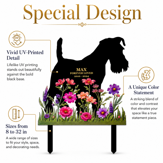 Custom Pet Memorial Garden Stake, Personalized Dog Memorial Yard Sign, Metal Grave Marker, Dog Loss Gift — main 2