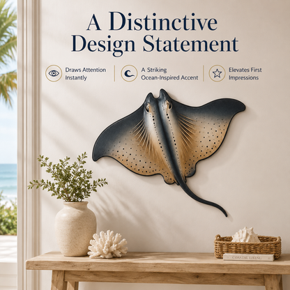 main 4 - Manta Ray Metal Wall Art Decor Manta Ray Wall Art