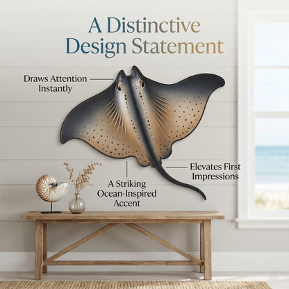 main 5 - Manta Ray Metal Wall Art Decor Manta Ray Wall Art