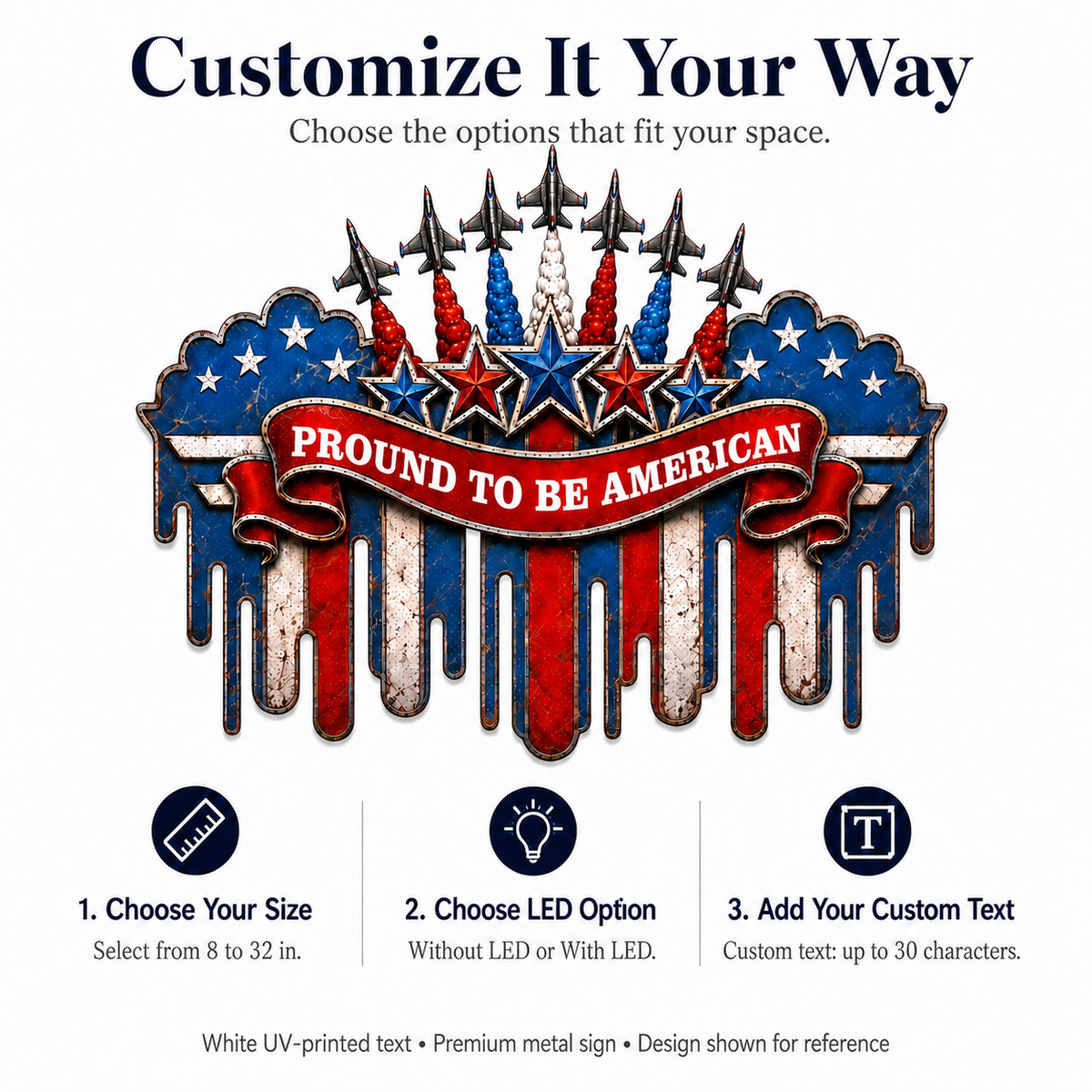 250 Years of Freedom Metal Sign, America 250th Anniversary Patriotic Wall Decor, USA Independence Day Gift — main 6