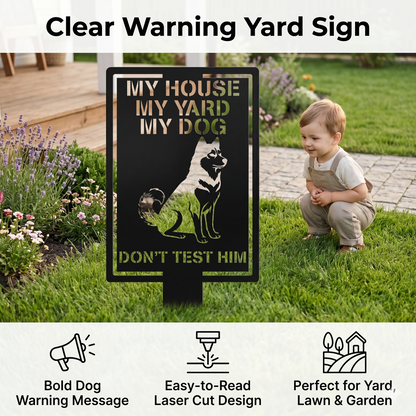 Personalized Dog Warning Sign Metal Garden Stake Custom Dog Breed Yard Sign Beware of Dog Outdoor Security Sign — main 6